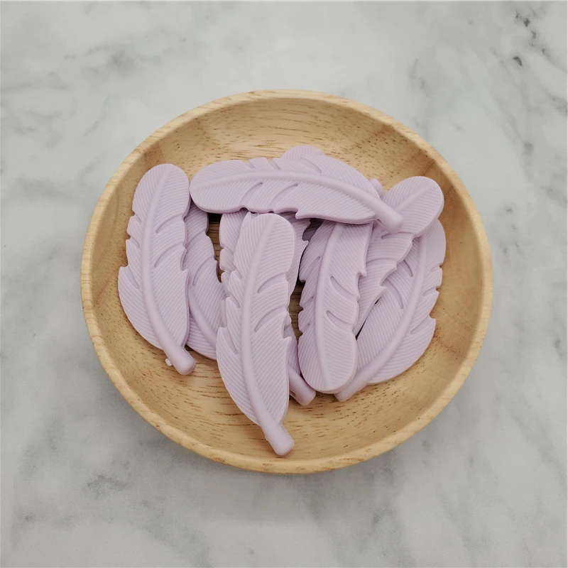 Cuentas de silicona sin BPA para mordedores de beb&eacute;, accesorios para dentici&oacute;n de beb&eacute; de grado alimenticio, juguete masticable, COLLAR COLGANTE, cuentas, regalo de lactancia, 5 uds.-4