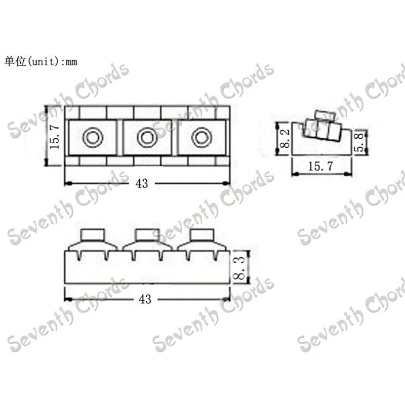 1pcs 43mm doppel locking systyem tremolo brücke string gesperrt mutter für elektrische gitarre gold gitarre zubehör teile free global s