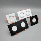 Глянцевый квадратных утопленные Белый Черный светодиодный потолочный светильник с регулируемой яркостью, светодиодный COB7W 10 Вт 14 Вт, 20 Вт, хит продаж Декор AC85-265V