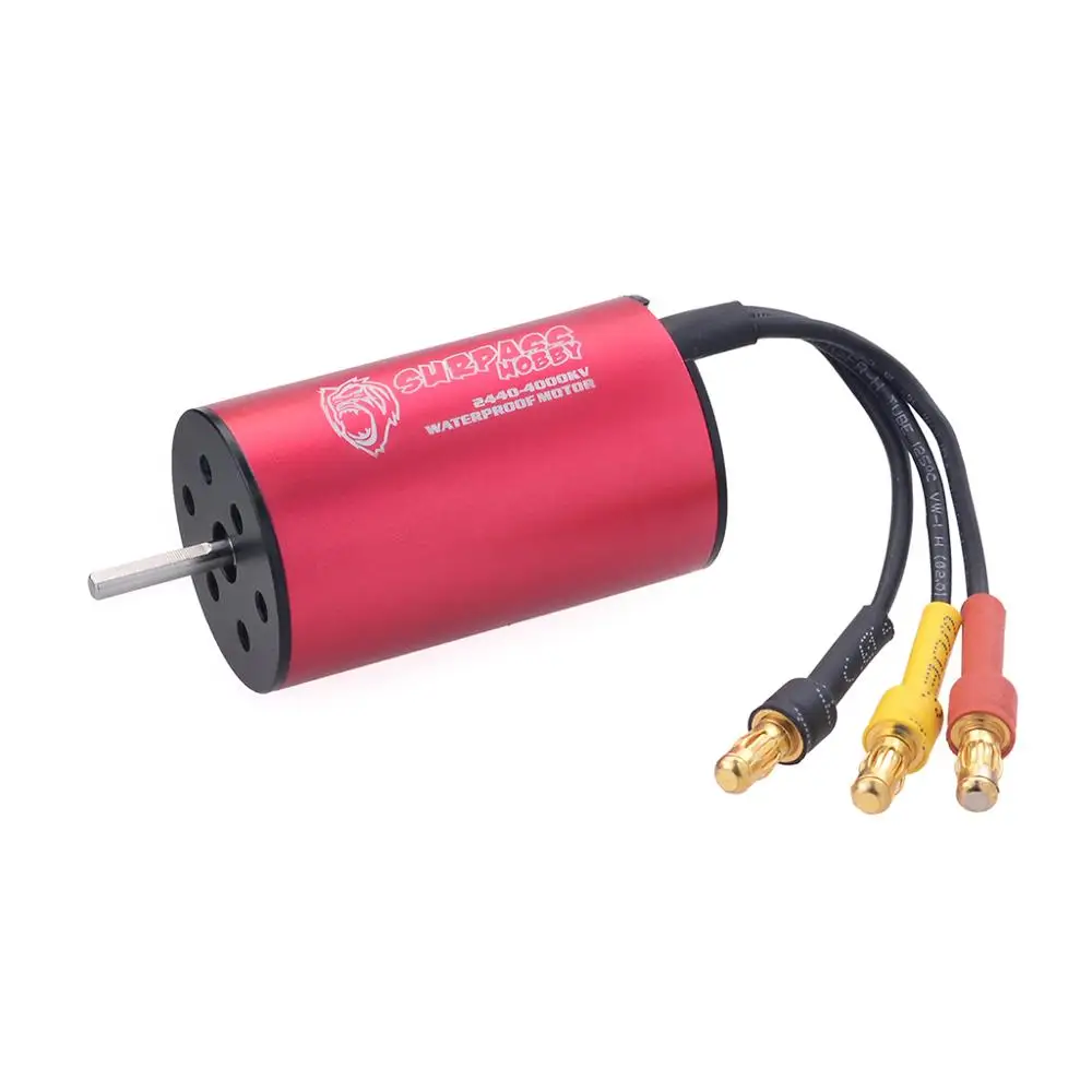 Surpass Hobby KK водонепроницаемый бесщеточный двигатель ESC 2440 4000/4600/6080KV 2S с 35A для Traxxas HSP