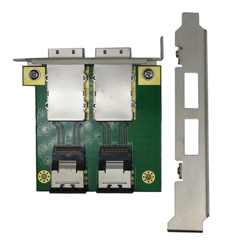 dual mini sas26p sas sff 8087 to sff 8088 adapter board in pci bracket sas36p 26p pci server array card sff8087 8088 free global shipping