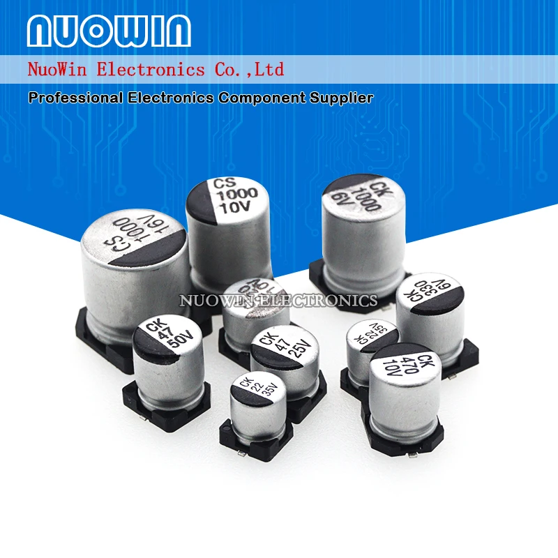 10 шт. SMD Алюминий электролитический конденсатор с алюминиевой крышкой 6 3 V 10V 16V