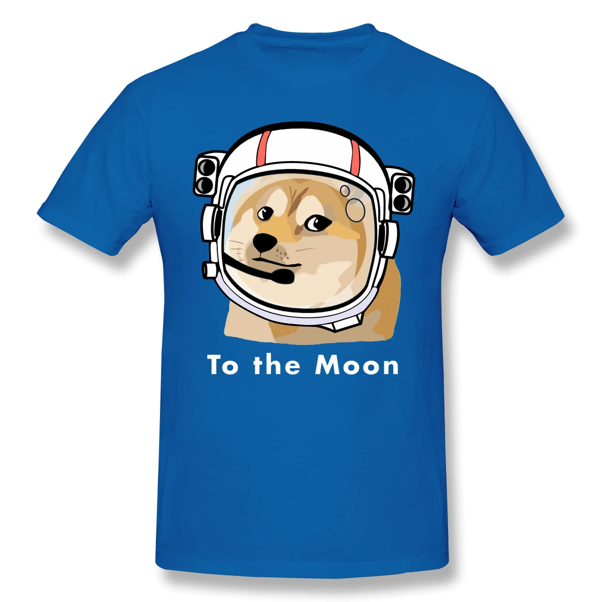 

Doge To The MoonT-Shirt Men Top Quality 100% Cotton Short Summer Sleeve Dogecoin Casual Tshirt Loose