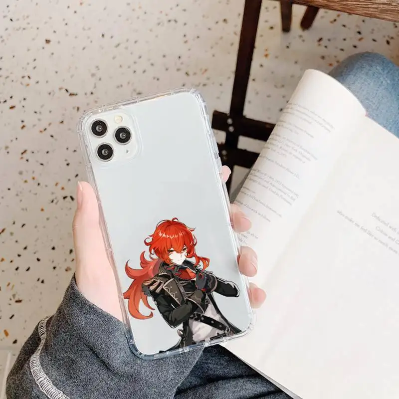 

Genshin Impact Game Phone Case Transparent for iPhone 11 12 mini pro XS MAX 8 7 6 6S Plus X 5S SE 2020 XR