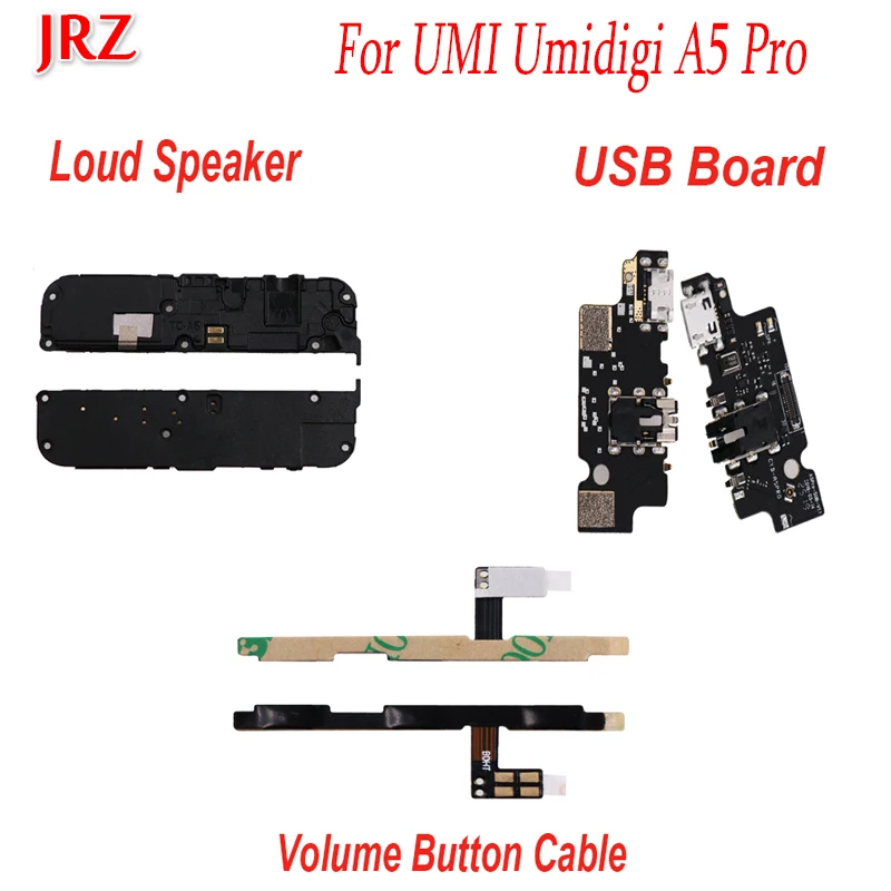 Для UMI umidigi A5 Pro USB плата порт зарядное устройство док разъем гибкий кабель Громкая громкость динамика кнопка кабель запасные части