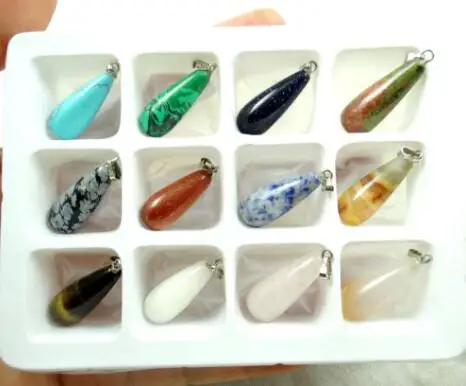 

Натуральный камень, бирюзовый кварцевый кристалл, тигровый глаз, авантюрин, капли воды, подвеска для изготовления ювелирных изделий своими ...