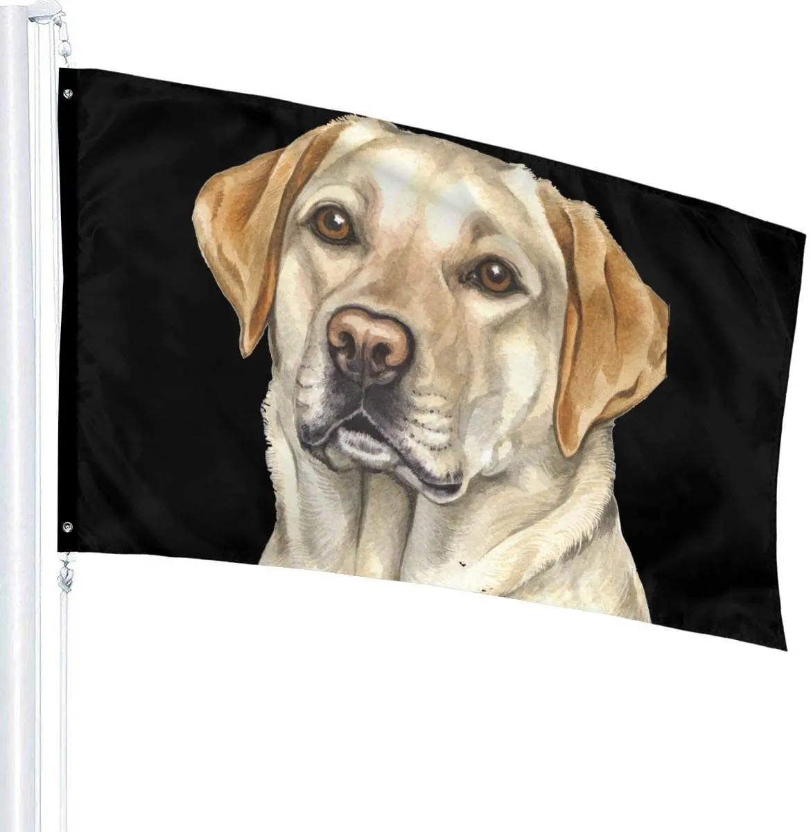 Labrador Dog Lab Yellow Art Cute Flags 3x5 Foot Polyester Banner Ft | Дом и сад