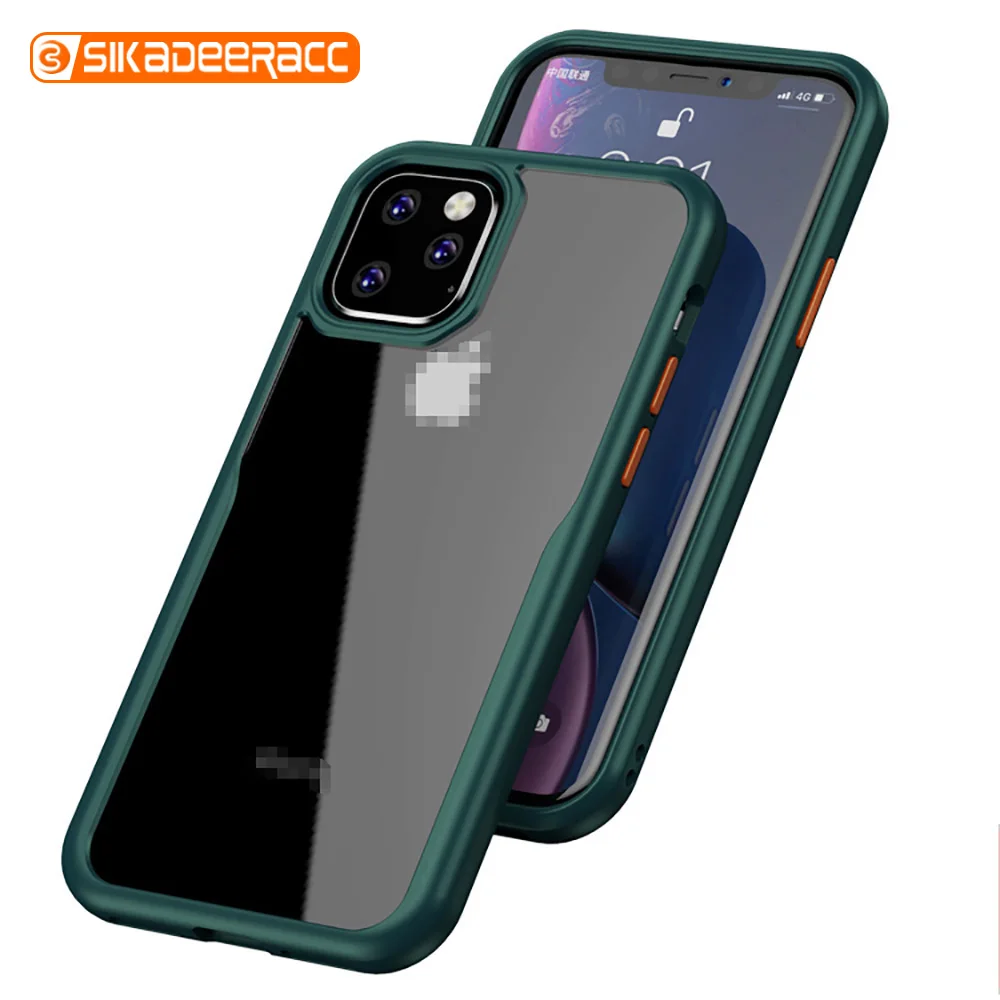 Прозрачные чехлы для телефонов iPhone 11 Pro Max с защитой от падения Мягкий Прозрачный
