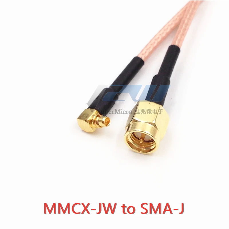 Бесплатная доставка MMCX J изогнутый штекер к SMA K женский RG316 линия sma