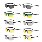 Солнцезащитные очки Мужские поляризационные, суперлегкие квадратные очки из алюминиево-магниевого сплава с антибликовым покрытием UV400, для вождения