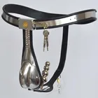 Мужской Пояс верности, Мужская клетка верности из нержавеющей стали со съемной анальной пробкой, блокируемое устройство для удержания пениса Master Slave