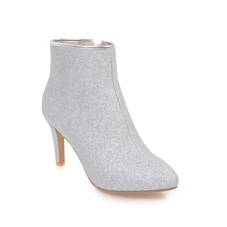 Женские ботильоны с коническим каблуком однотонные ботинки больших размеров 9 10