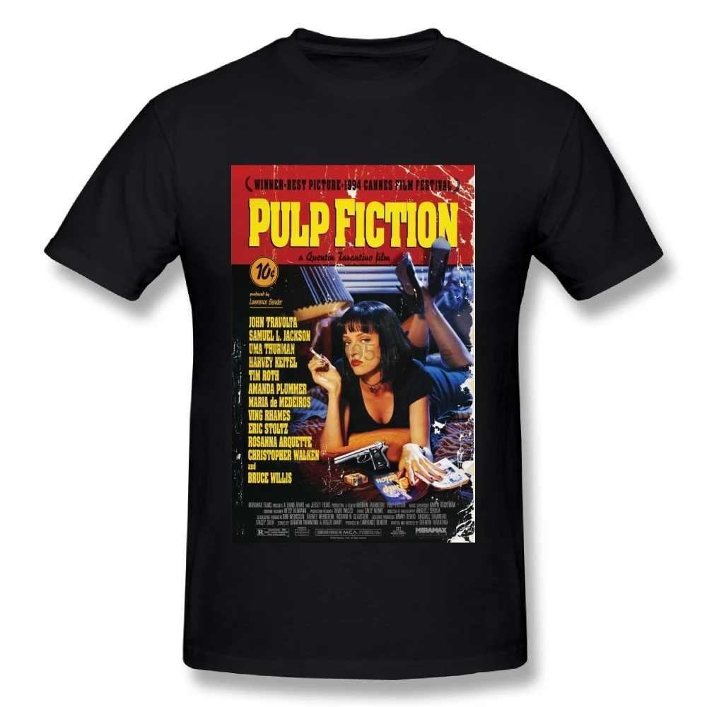 

New Arrival Man Pulp Fiction T Shirt Classic Movie Fashionable Streetwear T Shirt