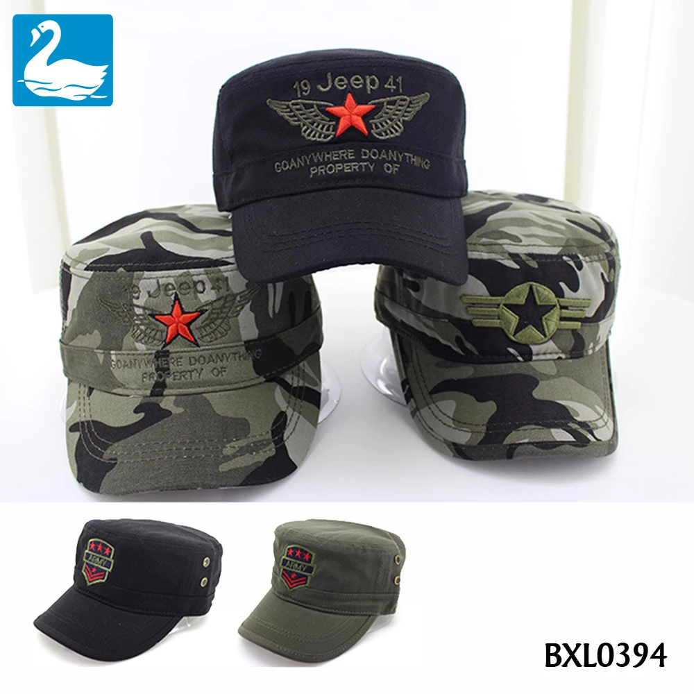 

Military Army Camouflage Baseball Caps Embroidery Star Letters Jeep Bone Flat Top Casquette Sun Visor Trucker Casual Outdoor Hat