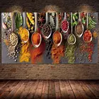 Зерна ложка для специй перцев кухня Холст Картина Куадрос скандинавские плакаты и принты настенное искусство еда картина для гостиной