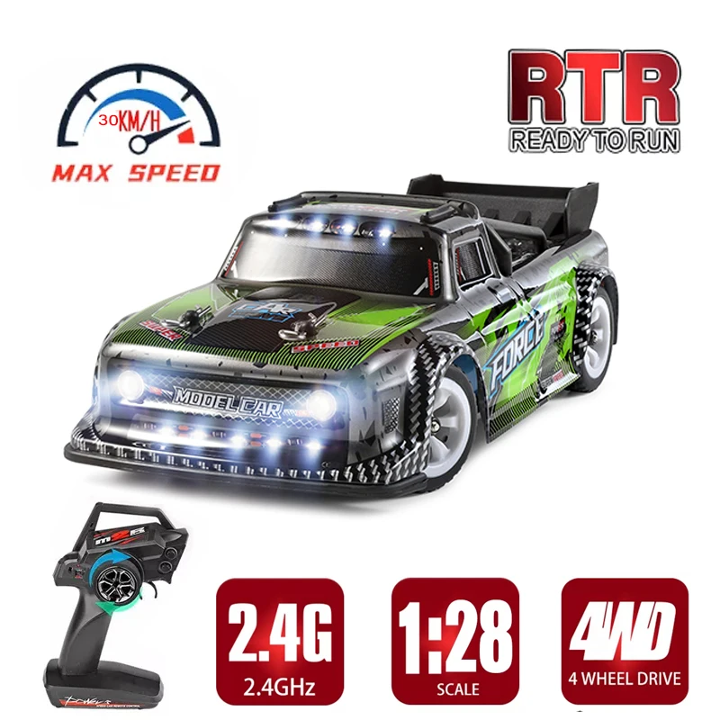 WLtoys k989 Модернизированный 284131 1/28 со светодиодными лампами 2 4G 4WD 30 км/ч