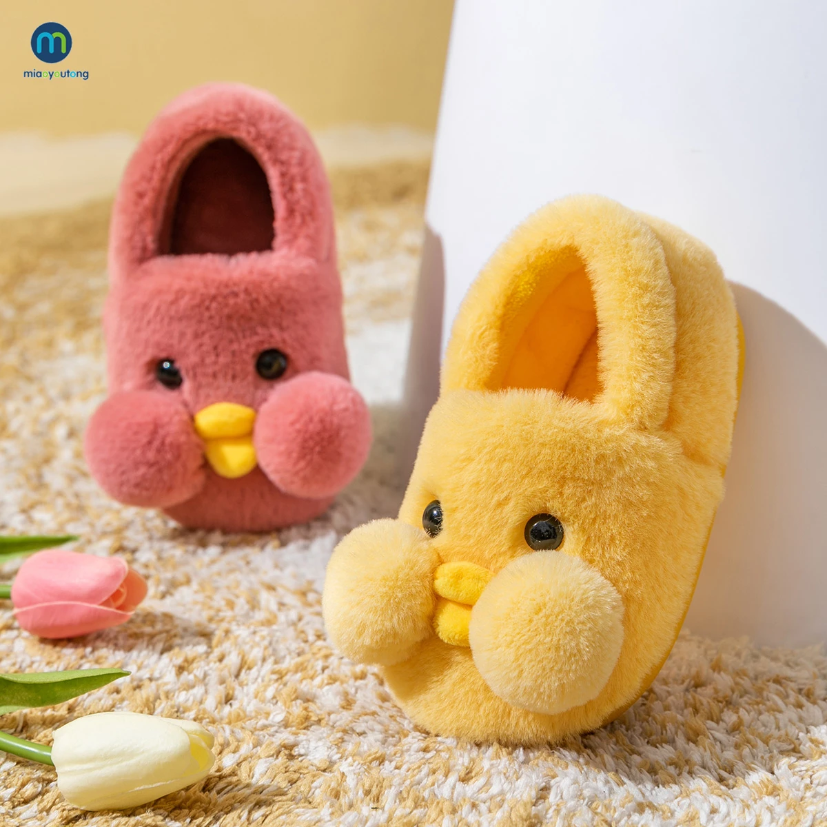 Kids Slippers Winter Children Cotton Shoes Warm Furry Non-slip Baby Girl Indoor Plush Slipper Toddler Shoes For Boys Miaoyoutong