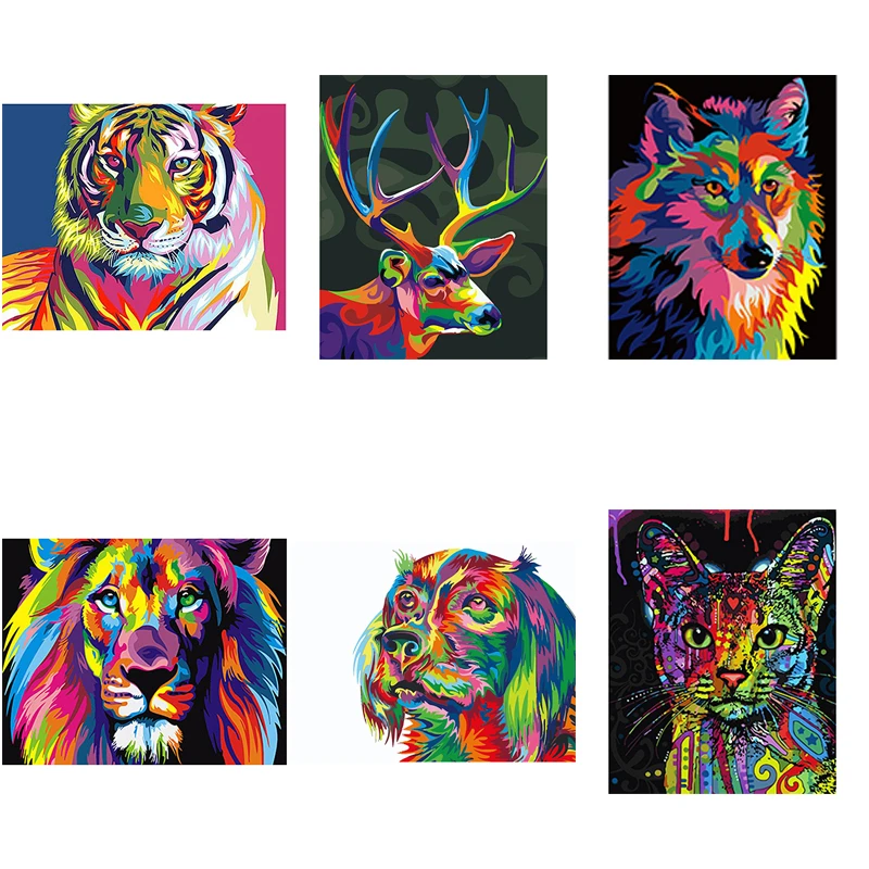 Набор для рисования по номерам на стену набор сделай сам без рамки с цветными