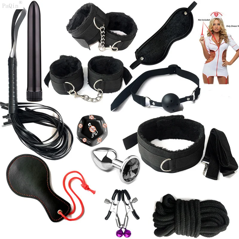 Набор для интима набор связывания плетка кляп зажимы сосков веревка наручники