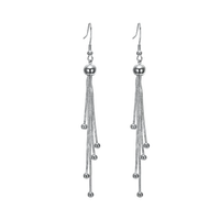 brand long tasse chain drop earrings for women vintage silver color dangle earring wedding jewelry statement 2021 new