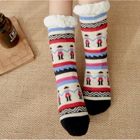 sleeping socks womens winter warm plush non slip grip cartoon fluffy fuzzy soft female floor slipper short sock casual 2022 new