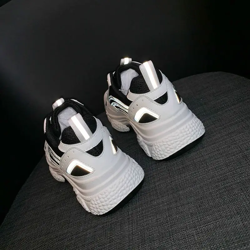 2019 зимние женские повседневные кроссовки на танкетке Женская Вулканизированная