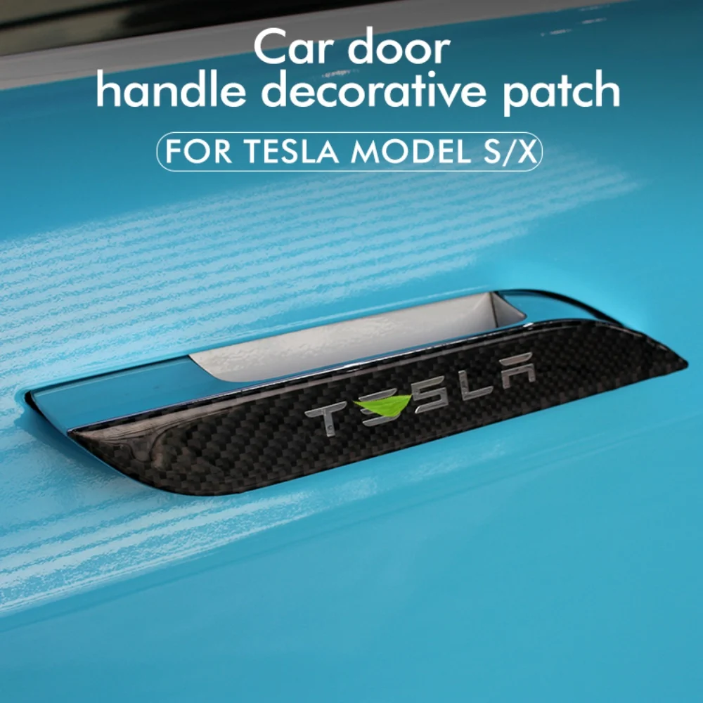 TEY клей углеродное волокно Автомобильная дверная ручка для Tesla Model S Защитная