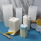 3D Прямоугольная форма для свечей из соевого воска, силиконовая форма для свечей, форма для соевого ароматического воска, мыла, подсвечники, украшение для дома