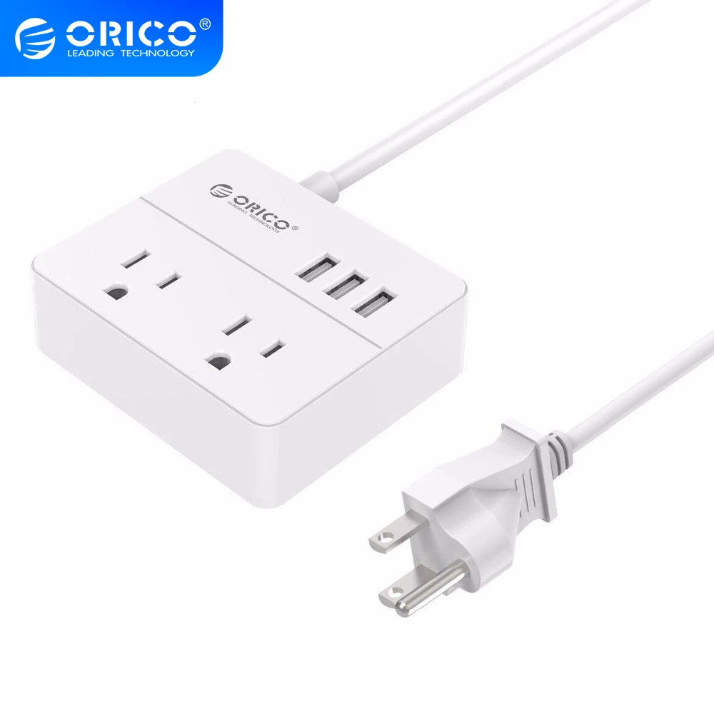 ORICO Power Strip 2AC 3USB Electrical Socket For Home Office USB Charging Port US Plug Socket With USB