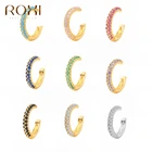 ROXI Классический ухо клип циркон серьги для женщин 925 стерлингового серебра без дырочек для ушей, серьги для девочек ушные серьги-наручники ювелирные изделия