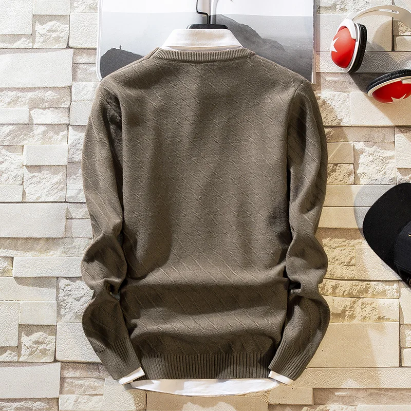 2019 New Autumn Winter Men's Christmas Sweater Round Neck Thick Warm Casual Slim Fit Brand Knitted Pullovers | Мужская одежда