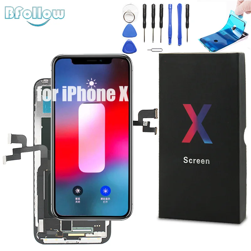 BFOLLOW Copy LCD OLED сборка для iPhone X Сменный дисплей дигитайзер AAA с верным тоном рамка