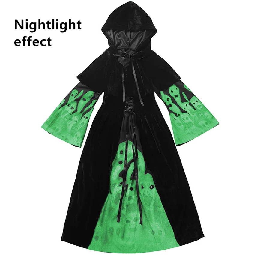 Костюмы для косплея на Хэллоуин девочек страшный дьявол Скелет Вампира боди