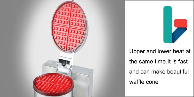 Commercial waffle maker electric Belgian Waffle baker Non stick waffle making machine 4pcs bubble iron plate cake oven