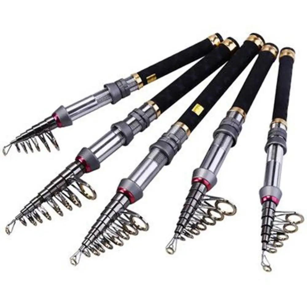 

75% Discounts Hot!1.3-2.7m Mini Telescopic Carbon Fiber Outdoor Sea Fishing Rod Pole Fish Tackle