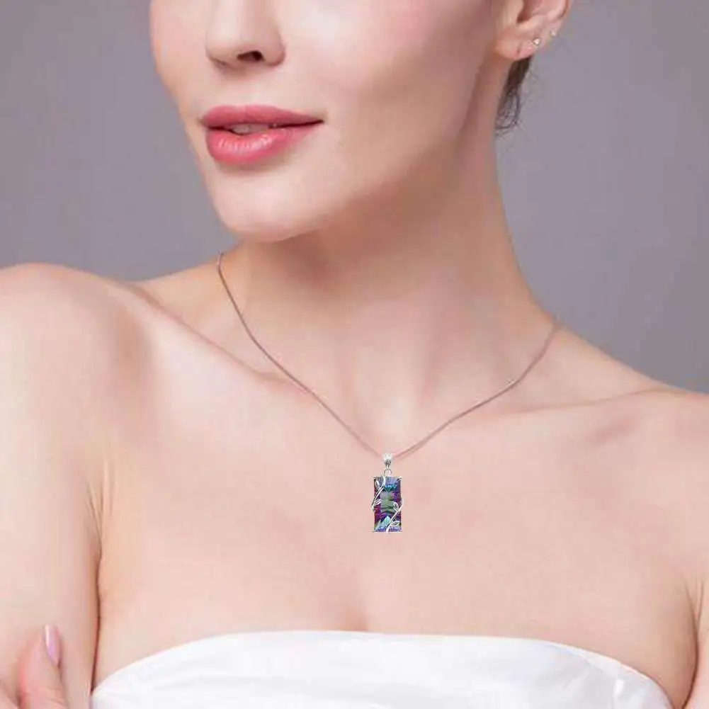 Мистическое Радужное ожерелье с подвеской из искусственного топаза виноградный