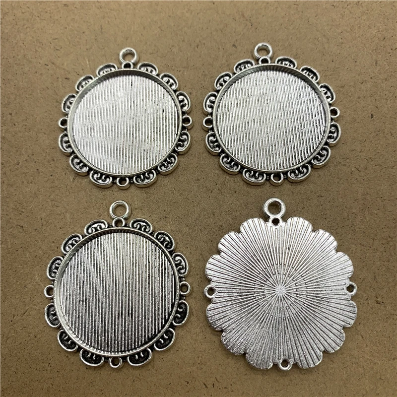 Настройки кабошона из сплава 2 шт. 25 мм стеклянный кабошон металлическая основа