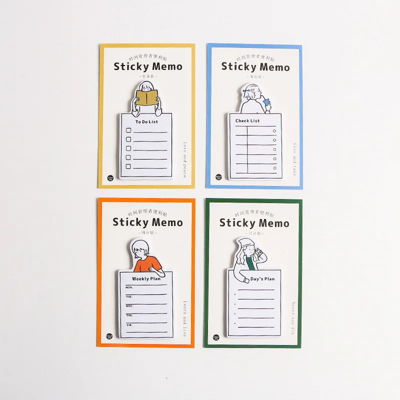 

30pcs Kawaii Notepad Time Manager Notepad Diary Book Creative Self-adhesive Notepad Daily Cute School Supplies Note Pad