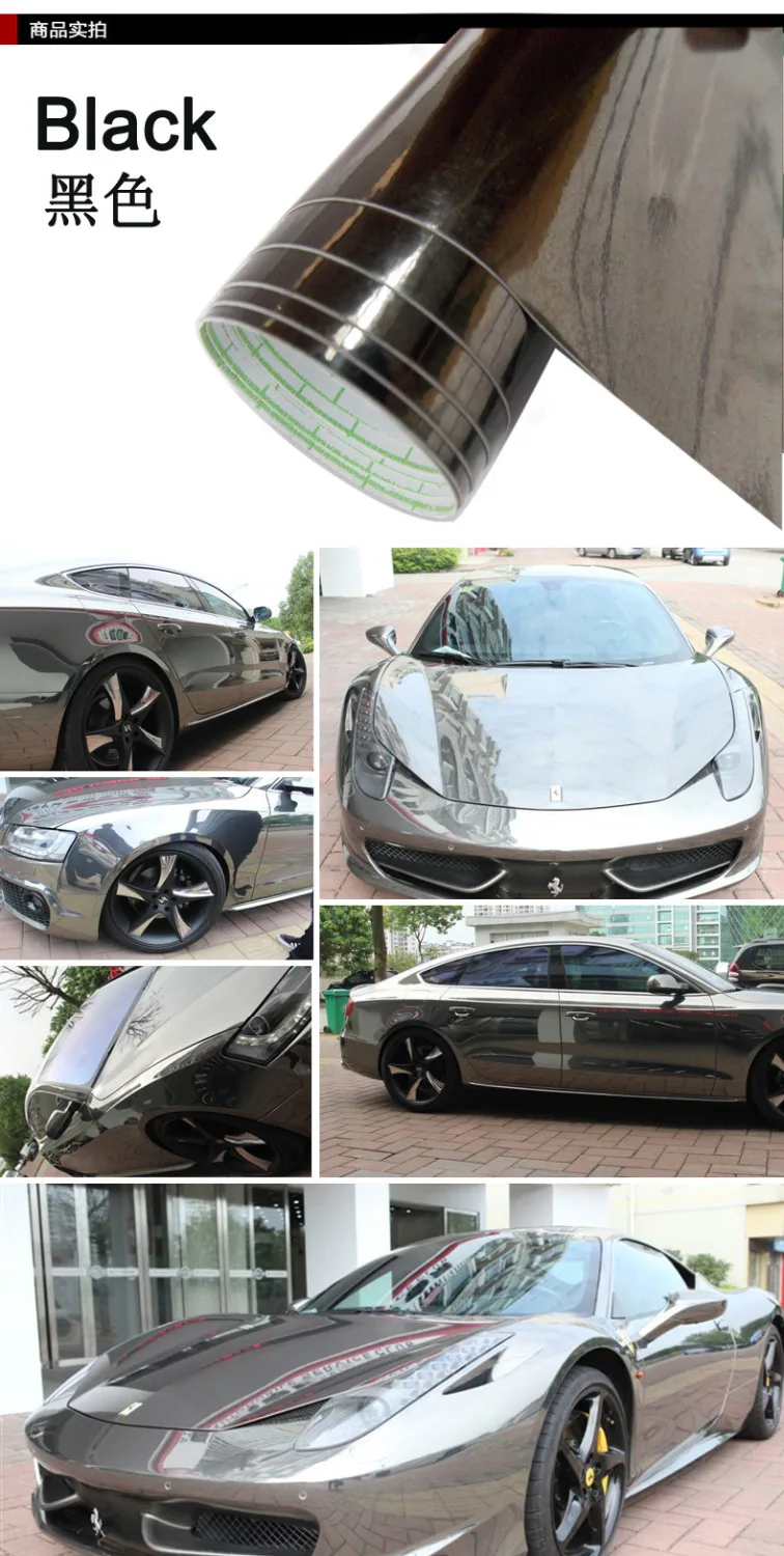 

Chrome Mirror Vinyl Wrap Film Car Sticker Decal DIY Car Bike Motor Body Cover Wrapping Film Automobiles Accessories
