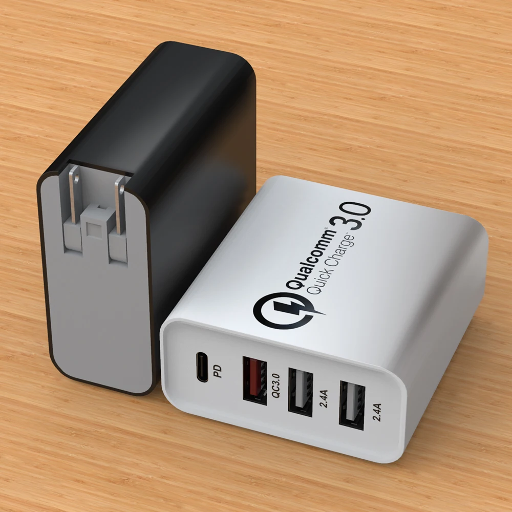 PD 48 Вт Быстрая зарядка QC 3,0 4 usb type C зарядное устройство для xiaomi 10 9 Apple Mac Phone 11 Pro Airpower зарядное устройство