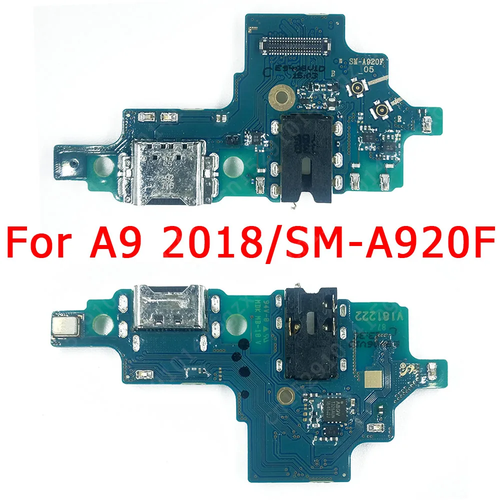 Оригинальная зарядная Плата USB для Samsung Galaxy A9 2018, зарядный порт для A920F, печатная плата, док-разъем, гибкий кабель, запасные части