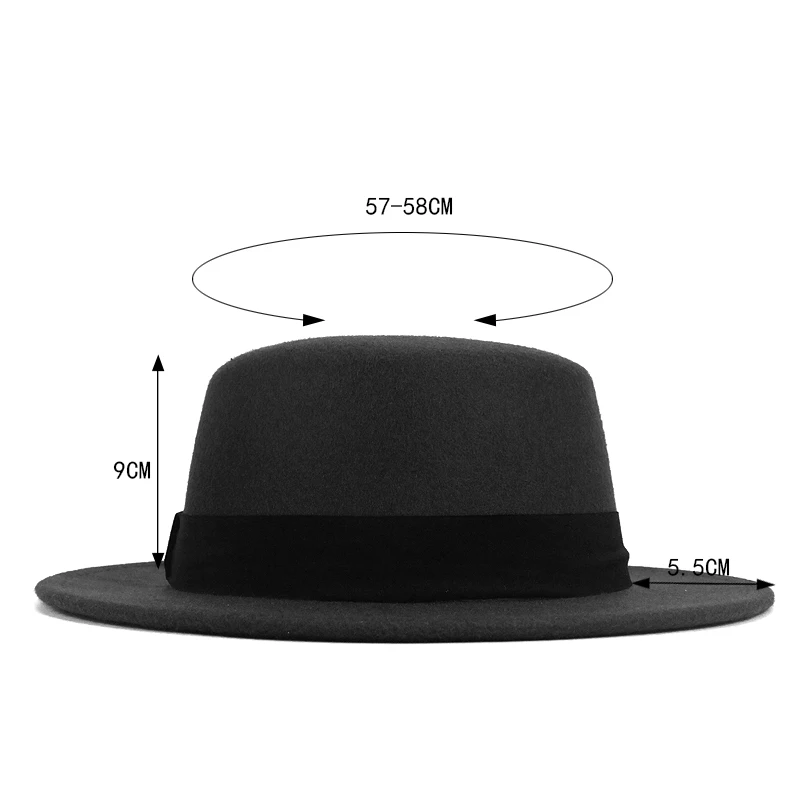 Брендовая новая шерстяная шляпа ботер на плоской подошве для женщин фетровая с