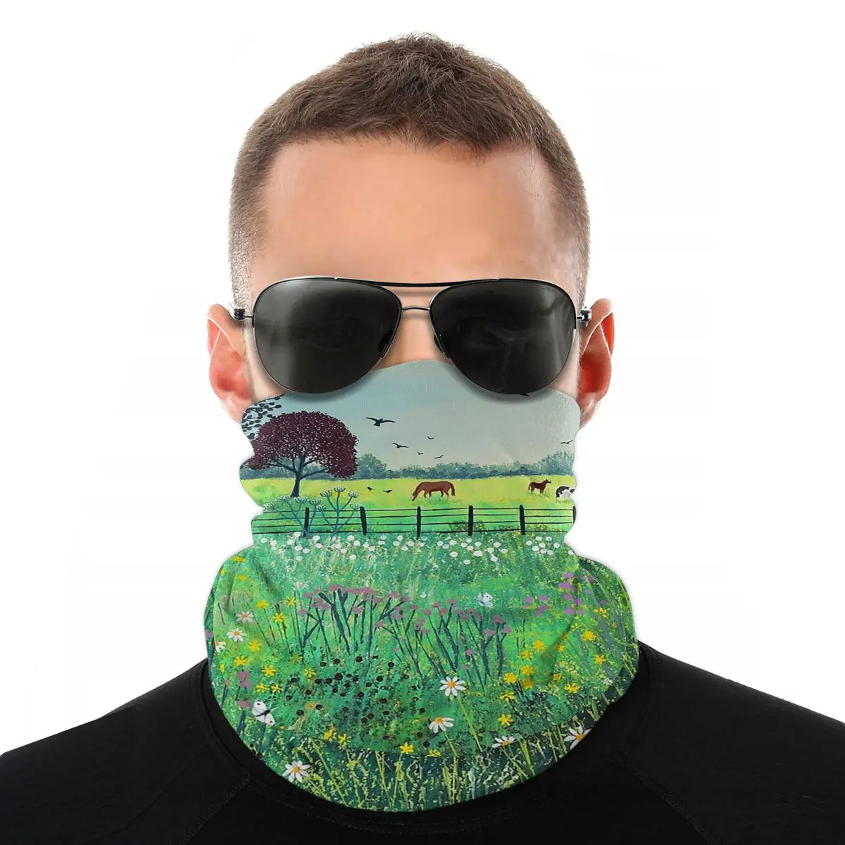 

Маска-полумаска унисекс для защиты шеи от пыли