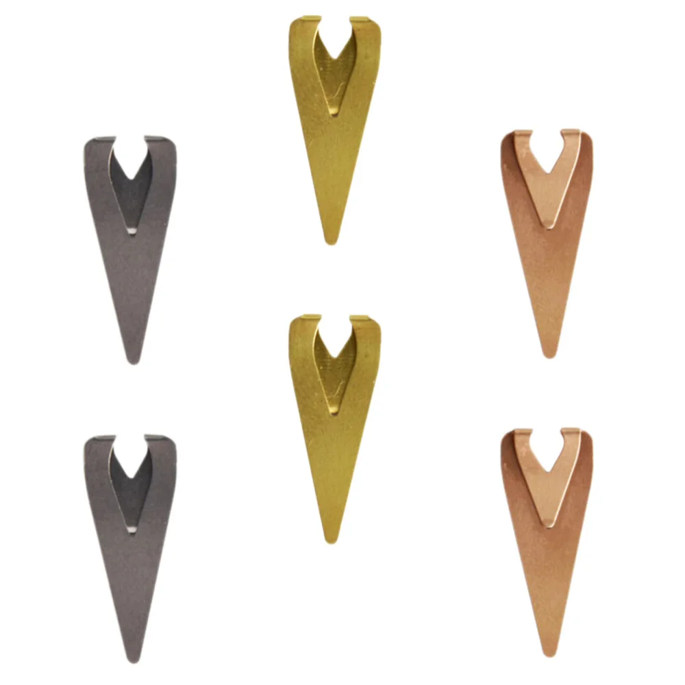

6 Pcs Mini Metal Bookmarks Stainless Steel Students Bookmarks Hollow Page Holder