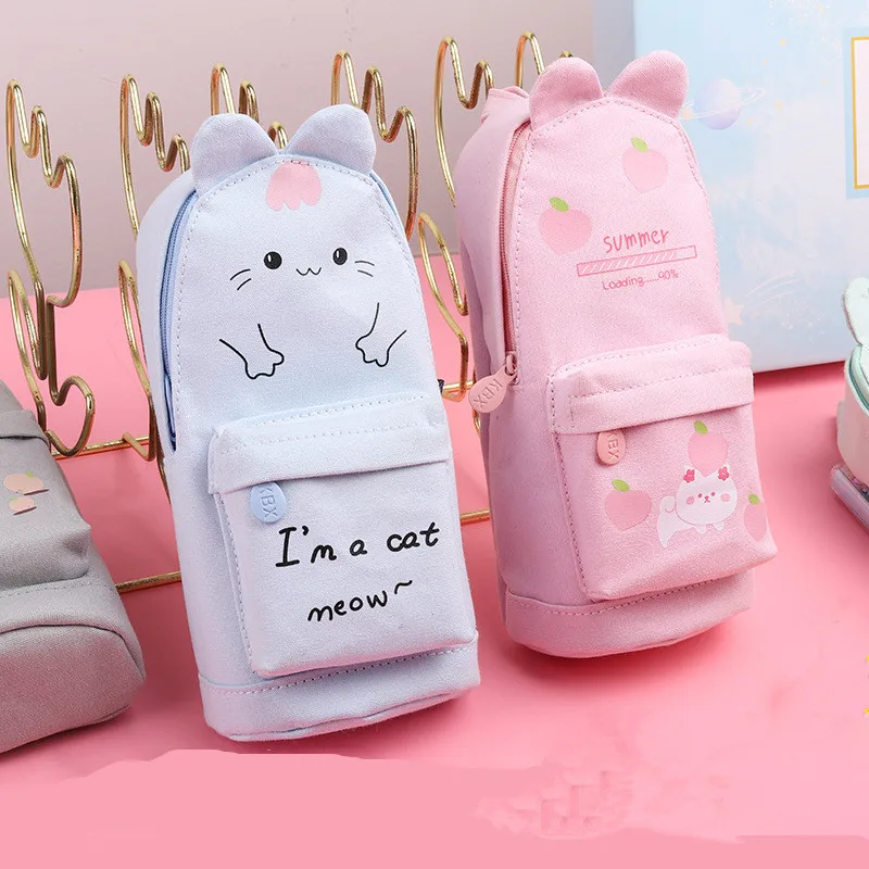 

Кошка пенал Каваи пеналы Творческий подход для школы в школу для канцелярии пинал пенал для школы девочке для школы крутые пенал для подрос...