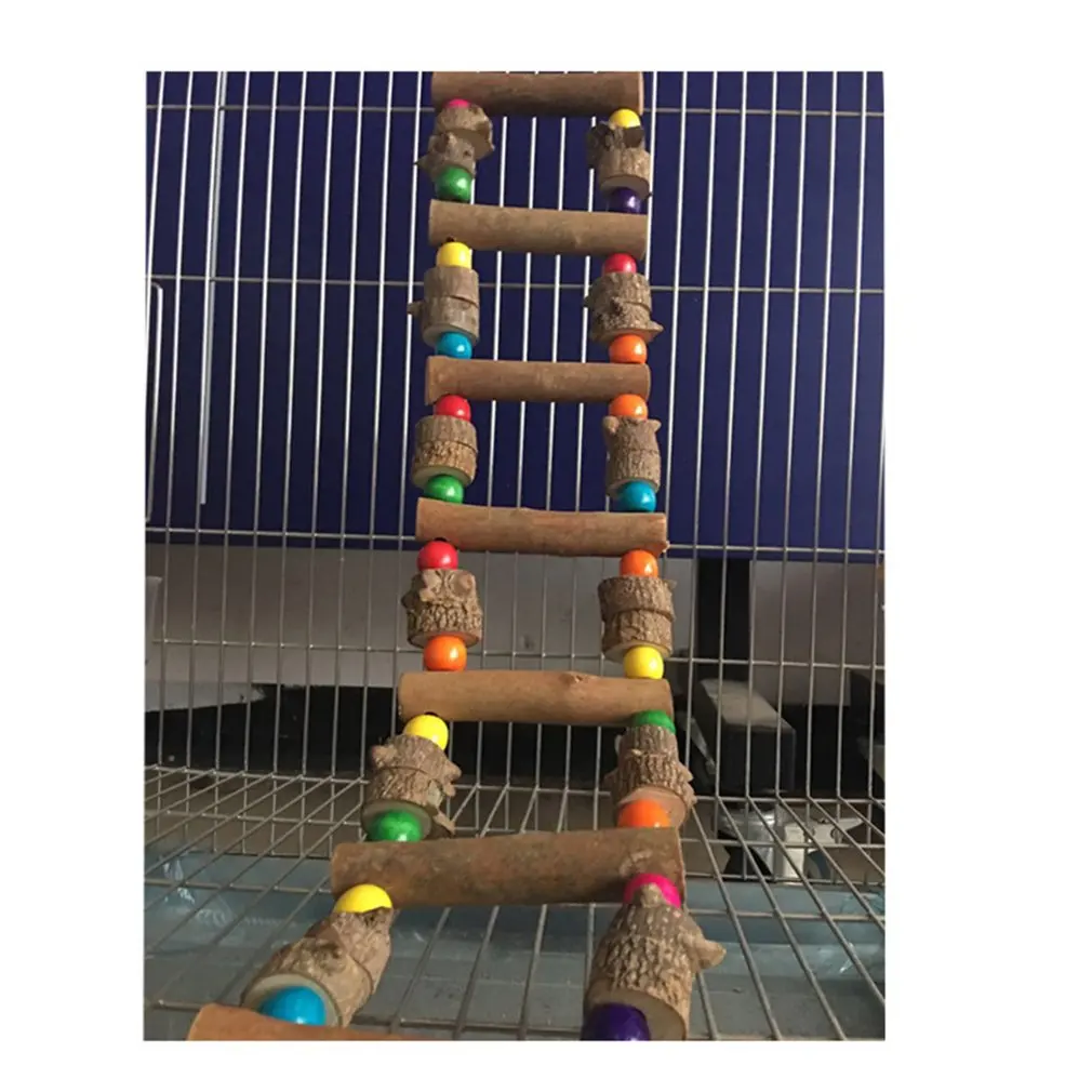 Новые животные птицы качели деревянный мост лестница подъем Cockatiel Parakeet волнистый