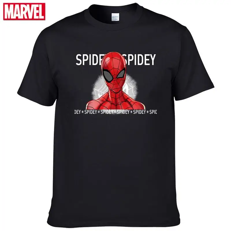 Marvel The Avengers Spider Man t shirt Short sleeve tee Men's T-shirts with short sleeves 2021 Summer graphic shirts Tops #58 | Мужская