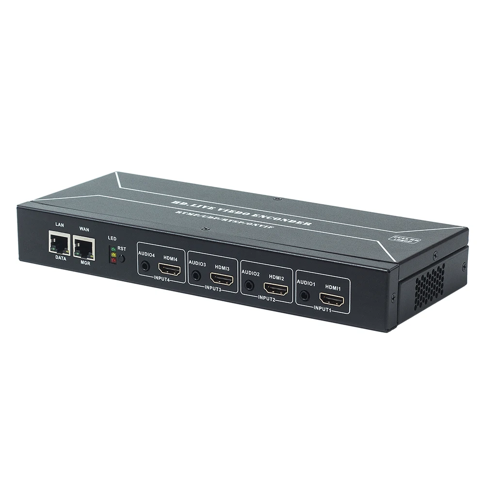 HWCODEC 4 Каналы HDMI кодировщик 1080P Выход H264 H265 кодирующее устройство телевидения по
