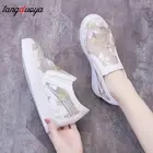 Женские летние дышащие кроссовки на танкетке со шнуровкой