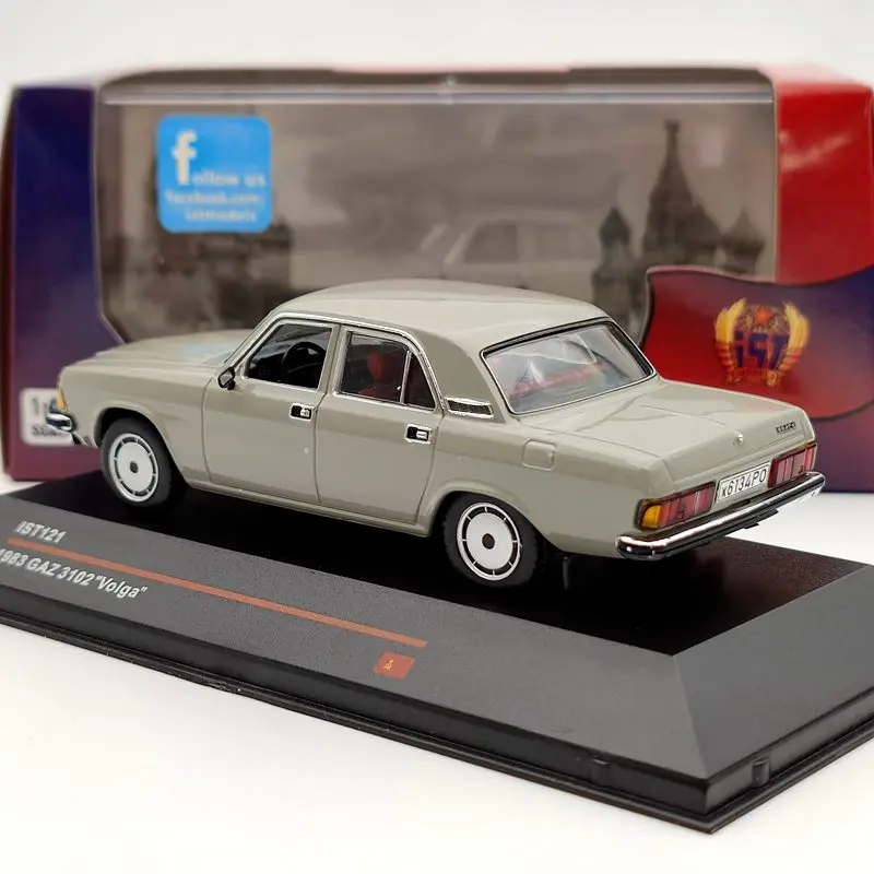 Литой коллекционный автомобиль IST 1:43 для ГАЗ 3102 Волга 1983 серый IST121 | Игрушки и